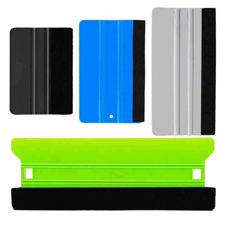 Plastic Squeegee 8IN/6IN/5IN/4IN Window Tint Squeegee Wrap Squeegee with Felt Edge Wallpaper Tool Decal Applicator Vinyl Scraper