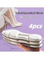 4D Women's Soft Memory Foam Insoles, Perfect for High Heels Flats, Sweat Absorbing and Breathable, Washable Replacement Insoles. 