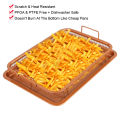 Oil Frying Baking Pan Grill Crispy Mesh Stainless Steel Baking Tray Copper For Oven Air Fryer BBQ Non-stick Chips Basket.