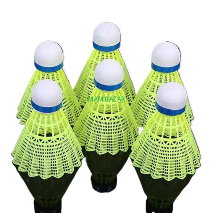 [ LED SUPPLY ] Plastic Badminton Shuttlecocks Cork 6Ps | Daraz.com.bd