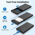 TISHRIC 2.5" SSD HDD Enclosure SATA To USB 3.0 Mobile External Hard Drive Case 6Gbps Speed SATA SSD HDD Storage Hard Disk Box. 