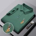Proman-classic Knight embroidery pattern men's short sleeve polo shirt comfortable and breathable business casual polo shirt with many styles to choose from.. 