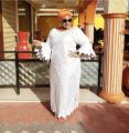 African Attire For Women Bazin Riche Embroidery Plus Size Elegant Party Church Dress.