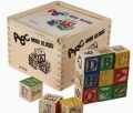 ABC Educational ABC Wood Blocks Baby In Storage Box - 48 pieces. 