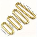 2pcs Molded Cast Solid Brass Oval Loop Ring Buckle Leather Craft Bag Luggage Shoulder Strap Webbing Belt Strap Keeper.