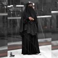 Al - Aysha set, Best premium quality avaya for women, black borka stylish & full coverage muslim outerwear.