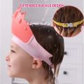 Baby Adjustable Size Shampoo Cap Crown Baby Shower Cap Children Cartoon Bath Visor Infant Hair Shield Ear Protection Waterproof.