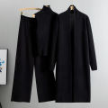 Spring Autumn 3 Piece Women Cardigan Tracksuits Fashion Knitted Pant Set Ladies Sweater Suit Vintage Fashion Ladies 3 Piece Set. 