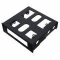 Black 3.5" to 5.25" drive bay computer pc case adapter mounting bracket.