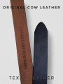 Original Leather Belt for Men Brown Tan Black Dress Casual Fashionable Size 36-48 Inches. 