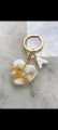 Resin Heart key chain with mini initial Customized. 