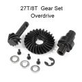Helical Bevel Gear Set Overdrive Underdrive 24/8T 27/8T 30/8T 33/8T for Axial SCX10 Pro SCX10 II AR44 SCX10 III AR45 Capra F9. 