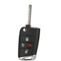jingyuqin 4 Buttons Flid Folding Car Key Fob Shell For VW Polo 2016 2017 Golf 7 MK7 For Skoda Octavia Combi A7 Case Blank.