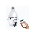 Wireless Wifi Panoramic Bulb Camera Household Indoor Surveillance Camera Two-Way Intercom Night Vision Home Security Webcam. 