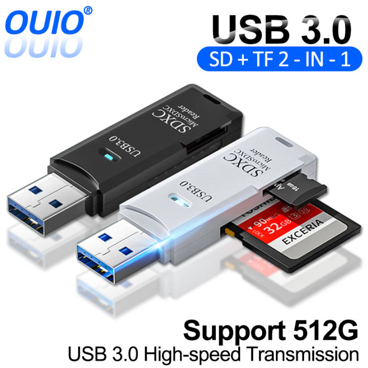 2 in 1 USB 3.0 Card Reader Micro SD Card Reader USB3.0 Adapter High