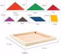 7 Piece Wooden Tangram Puzzle for Mind Development of Kids. 