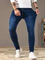 Man Classic Style Pants Light Blue Stretch Jeans Zipper Casual Slim Fit Trousers Male Pencil Pants Denim Skinny Jeans Men Brand. 