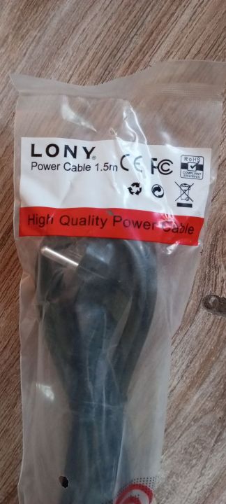AC Computer Power Cable 3 Pin Plug Adapter Code for Desktop PC ...