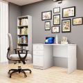 BM-Furniture wood Desk/Study Table(Suede Finish, Frosty White/brown (Hx30)(Lx48)(Dx20). 