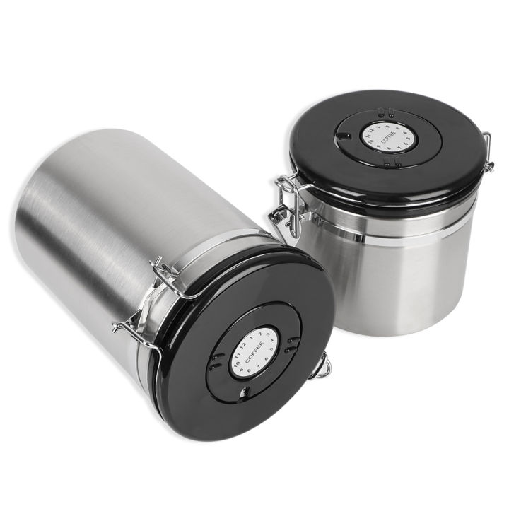 Stainless Steel Airtight Lid Preserves Freshness Storage Canister ...