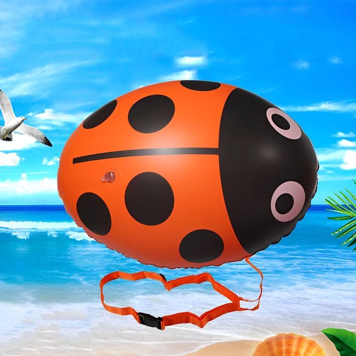 PVC Safety Swim Buoy Inflatable Ladybug Flotation Drift Bag Floating ...