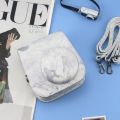 Marble PU Leather Bag For FUJIFILM instax mini 11 / 9 / 8 Camera Full Body Protective Shell Case with Strap. 