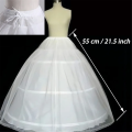 3 Hoops A-line Petticoat Underskirt Crinoline Slip for Kids Children Wedding Dress.