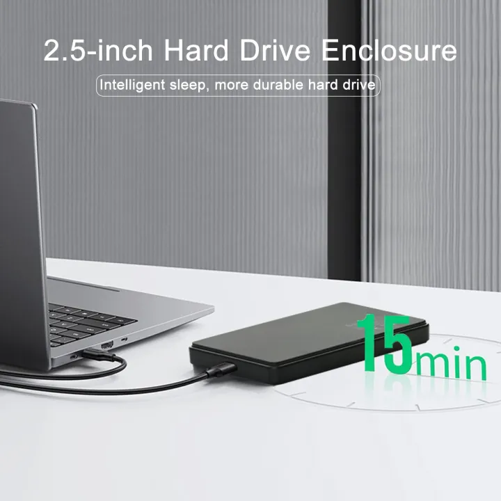 2.5%20SSD%20Enclosure%20with%20USB%20C%20Adapter,%20Internal%20Solid%20State%20Drive%20Case%20Read%20SATA%20to%20USB3.0%20Tool-Free%20for%202.5%20Inch%20SSD%20Hard%20Drive%20-%20Image%204
