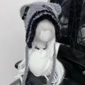 Women’s Gothic Harajuku Punk Lolita Y2K Spicy Girls Original Subculture Bear Hat Cute Little Bone Cross Star Wings Wool Hats.