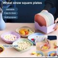 10pcs plastic plates 🍽 food fruits snack 10pcs set. 