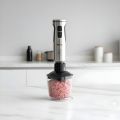 5 in 1 Hand Blender Machine 800W with Chopper Machine, Whisker, Coffee Beater, Glass - Stainless Steel Immersion Stick Blender with Turbo Mode, 20 Speeds Option - Egg Beater, Milk Frother, Meat Grinder, Juicer Blender Machine, Cake Mixer. 
