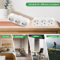 Cableless 3-Fold Multiplug: Dual Schuko Wall Adapter Plug, 3680W Max Rated for 250V/16A Direct Connection. 