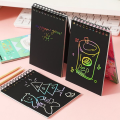 10x14 cm rainbow scratch notebook with wooden scartch paper note 10x14 cm. 