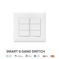 MOES Tuya WiFi Brazil Socket Outlet Independent Switch and Zigbee Light Switch 4/6 Gangs Alexa  Home Voice Control. 