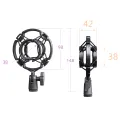 Universal Professional Condenser Microphone Mic Shock Mount Holder Studio Recording Bracket For Large Diaphram Mic Clip Black. 