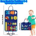 Toddler Busy Board - Montessori Toys , Educational Learning Sensory Busy Book, Airplane Car Travel Activities Toy.