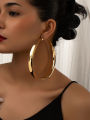 A Pair of Stylish, Simple, Light Luxury, and Exaggerated Metal Large Hoop Earrings.
