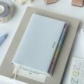 2026 Portable Planner Memo Leather Schedule Notebook Colorful Index Diary Notebook Monthly Weekly Plan Notes for Students. 