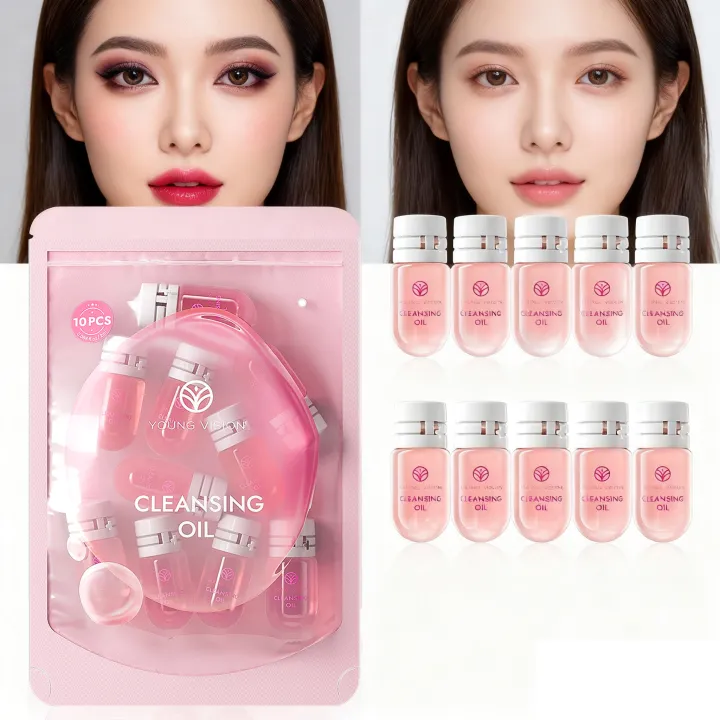 YOUNG%20VISION%205pcs/10pcs%20Cleansing%20oil%20Rose%20Flower%20Makeup%20Remover%20Oil%20Mild%20Non-irritating%20Pore%20Cleansing%20Makeup%20Remover%20Set%20-%20Image%202