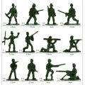 Military Toy Soldiers Set Army Green Silver Maroon 2 3 8cm Plastic Model Figures for Teens 7 14 Years Old OPP Bag Packaging. 
