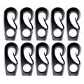 Gazechimp 10pcs Black Reusable Nylon Bungee Hook Boats Shock Cord Hook for Shock. 