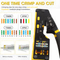 HOMEFISH 6088 Multifunctional CRIMPER Through-Hole Wire Crimper 8P6P Dual-Use Pliers for RJ45 Punch-Down RJ45 Crystal Head.
