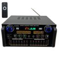 AV-999FM Bluetooth Stereo Amplifier 12V/220V 4CH With Mixer Equalizer HIFI Audio Amplifier FM Radio Car/Home Karaoke Player. 