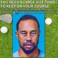 Tiger Design Funny Microfiber Premium Golf Towel, Printed Golf Towels for Golf Bags for Men&Women, Golf Accessories For Dad.