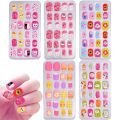24 Pcs Kids False Nail Press on Nails Kids Teens Girls  Full Cover Short False Nails Children Nail Tips Lovely Gift for Kids Little Girls Nail Art Decoration with glue stickers. 