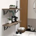 2pcs Decorative 5 Inch Wall Mounted Floating Shelf Bracket For DIY Open Shelving L Shape Heavy Duty Furniture Support Hardware. 