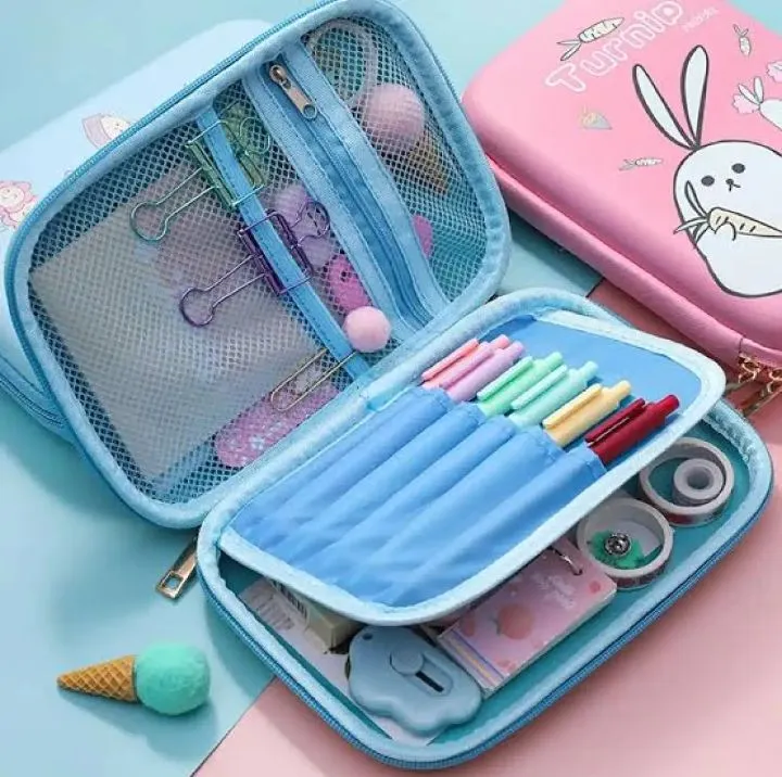 Trendy Zipper Pencil Case Fancy Pouch for Kids – Stylish Geometry Box ...