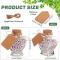 8 Pack 60ml Heart Shaped Candy Glass Jars Wedding Favor Jars Wish Drifting Bottle for Candy Spices Christmas Valentine's Day. 