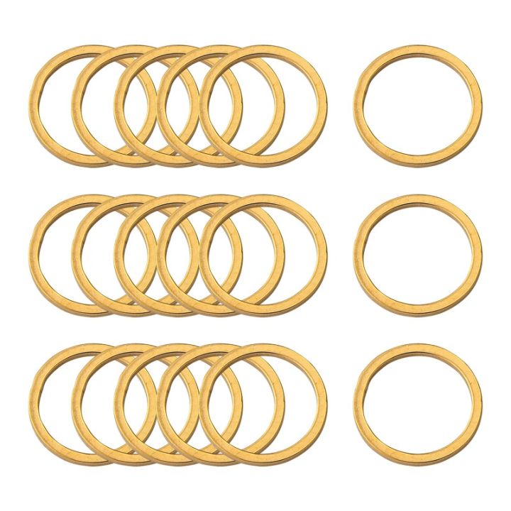 10pc 304 Stainless Steel Linking Ring Ring Golden 12x0.8~1mm