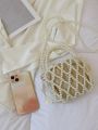 pearl beaded bag. 